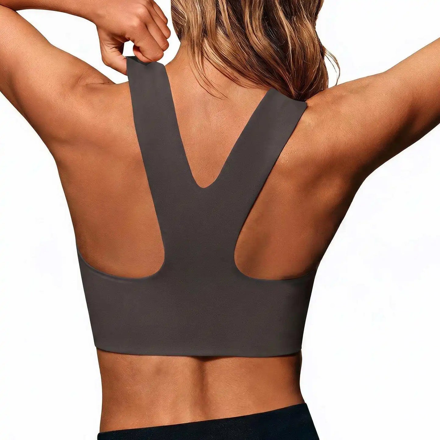 Women Seamless Sports Bra Buttery Soft Square Neck Padded Longline Yoga Crop Top Compressive Fitness Activewear Gym Workout Athletic Bralette Push Up Running Shirt Tank Top