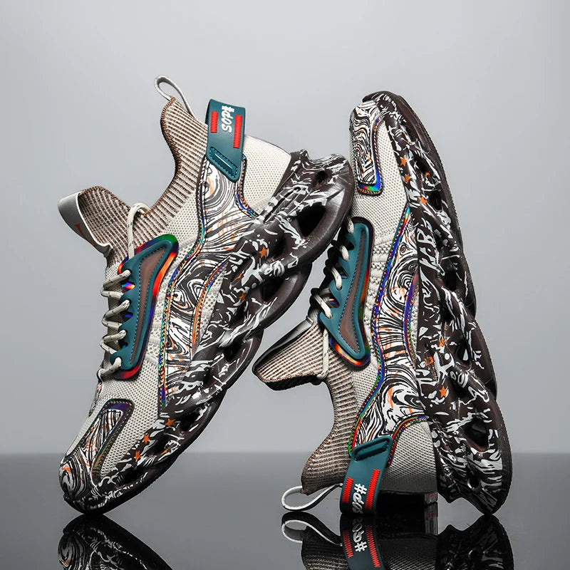 Men's Casual Sneakers Breathable Luxury Trainer Race Shoes Fashion Running Tenis for Men And Women