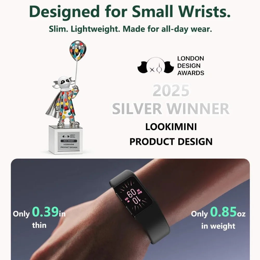 Slim Fitness Trackers with 24/7 Heart Rate, Blood Pressure Monitor, IP68 Waterproof Smart Watch