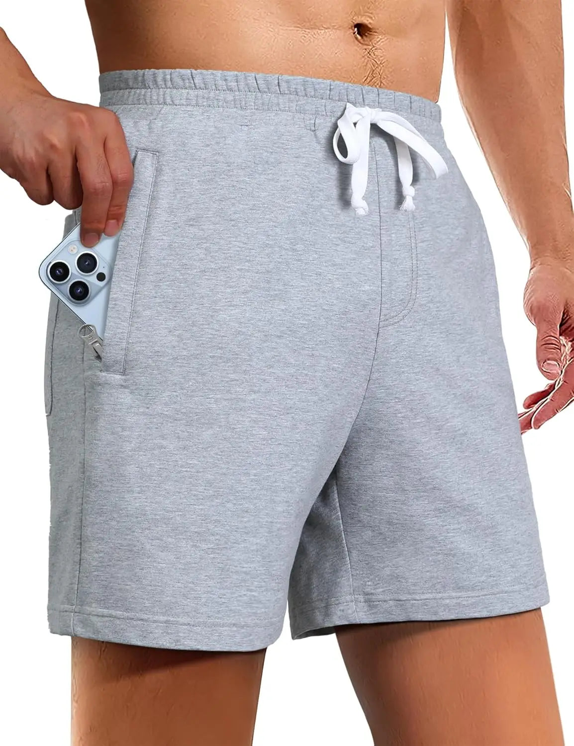 Pioneer Camp Sweat Shorts for Men 5 Inch Inseam Shorts Athletic Gym Workout Casual Cotton Shorts for Running Pajama Lounge