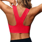 Women Seamless Sports Bra Buttery Soft Square Neck Padded Longline Yoga Crop Top Compressive Fitness Activewear Gym Workout Athletic Bralette Push Up Running Shirt Tank Top