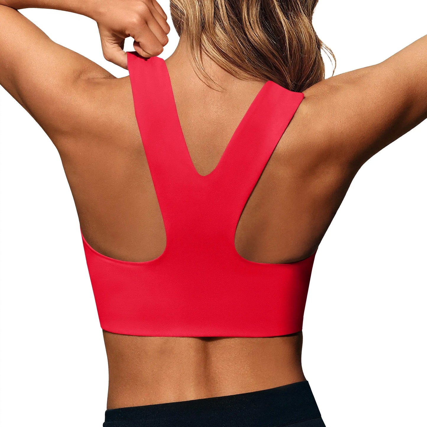 Women Seamless Sports Bra Buttery Soft Square Neck Padded Longline Yoga Crop Top Compressive Fitness Activewear Gym Workout Athletic Bralette Push Up Running Shirt Tank Top