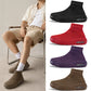 Outdoor Casual Running Shoes Wide Toe Men Slip-On Knitted Socks Sneakers Breathable Lightweight Mesh Lazy Shoes Easy Wear Rubber Outsole Sneakers