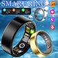 R09 Smart Ring Men Women with Charging Case,Heart Rate Blood Oxygen,Skin Temperature Monitor,5ATM Waterproof For Android iOS
