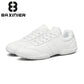 BAXINIER White Cheer Shoes Women Lightweight Athletic Training Sneakers Anti-Slip Rubber Outsole Toe Reinforcement Double U-Shaped Heel Support
