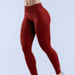 Logo Seamless Women's Solid Waist Yoga Pants Three-Section Waist Sexy Hip-Lifting Tight Sports Fitness Exercise Pants
