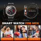 EIGIIS KE5 3ATM Waterproof Smart Watch for Men with LED Flashlight 1.45'' HD Rugged Smartwatch with 530mAh Big Battery