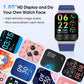 Smartwatch: 1.85" HD Screen, Heart Rate/Sleep Monitor, 110+ Modes, Waterproof Fitness Tracker for Android/iOS