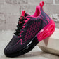 Women Gradient Scale Pattern Air Cushion Sneakers Breathable Flying Weave Mesh Shock Absorb Non Slip Lace Up Running Shoes Fashion Outdoor Gym Jogging Daily Casual Sports Footwear 2026 New