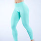 Logo Seamless Women's Solid Waist Yoga Pants Three-Section Waist Sexy Hip-Lifting Tight Sports Fitness Exercise Pants