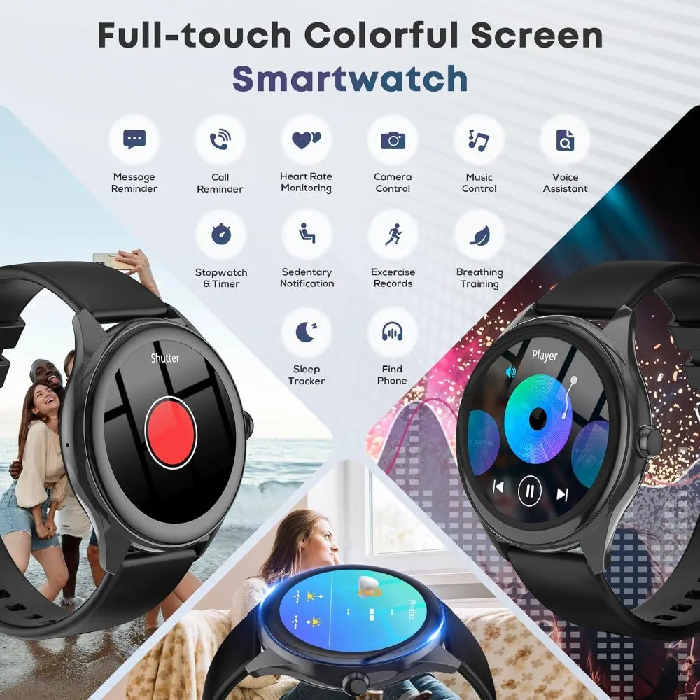 1.39" HD Touchscreen Smartwatch with 120 Sports Modes and AI Assistant for Fitness Tracking