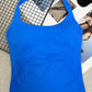 Seamless Long Camisole Sports Tank Top, Women, Built-In Removable Padded Bra, Yoga Workout Vest