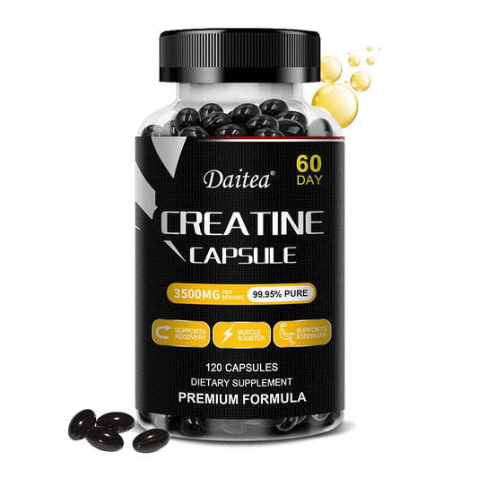 Creatine Monohydrate 3500mg 120 Capsules Creatine Muscle Endurance Fitness, Natural Performance and Endurance Desire