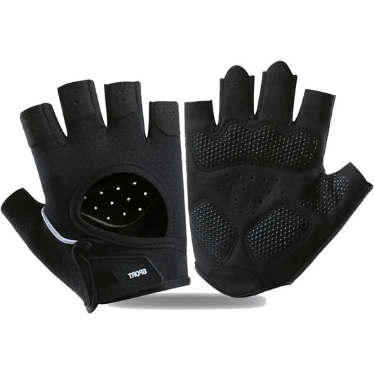 Fingerless Workout Gym Gloves for Women and Men Non Slip Palm Grip Enhanced Breathable Weight Lifting Gloves Perfect for Training Cycling Fitness Exercise Bodybuilding Strength Workouts with Wrist Support and Comfortable