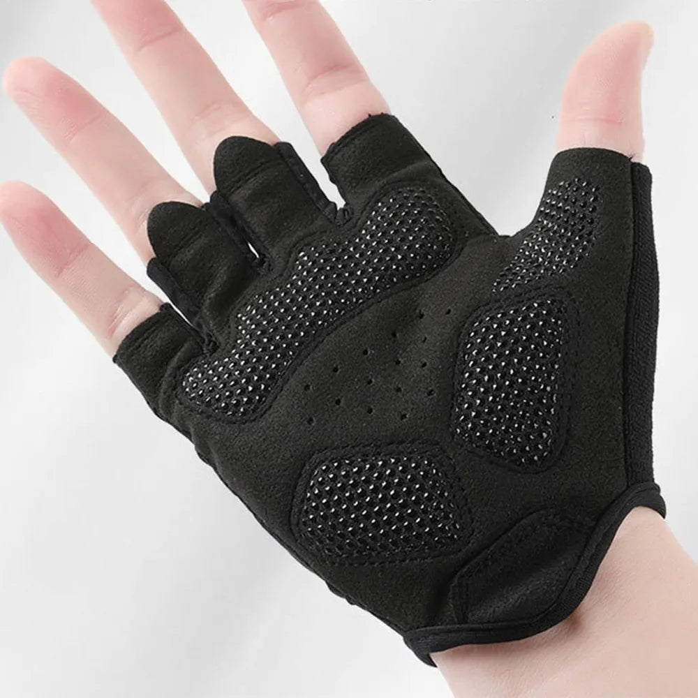 Fingerless Workout Gym Gloves for Women and Men Non Slip Palm Grip Enhanced Breathable Weight Lifting Gloves Perfect for Training Cycling Fitness Exercise Bodybuilding Strength Workouts with Wrist Support and Comfortable