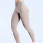 Logo Seamless Women's Solid Waist Yoga Pants Three-Section Waist Sexy Hip-Lifting Tight Sports Fitness Exercise Pants