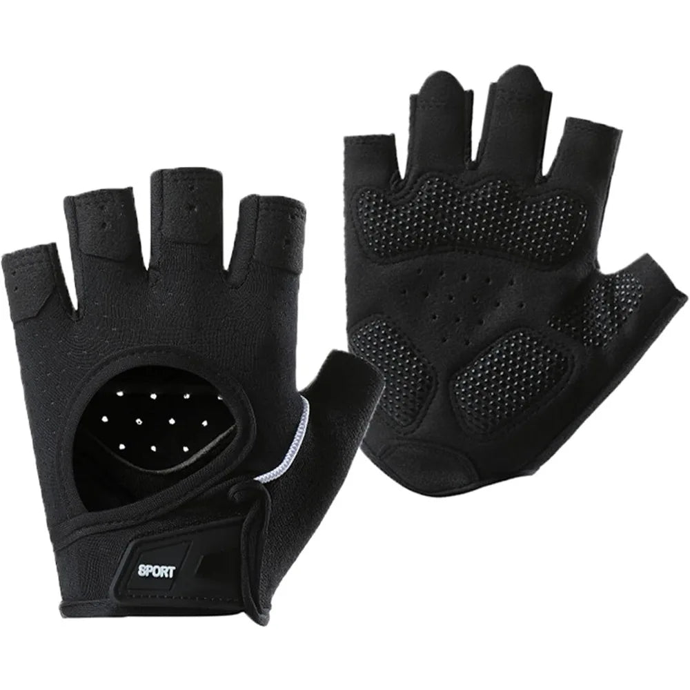 Fingerless Workout Gym Gloves for Women and Men Non Slip Palm Grip Enhanced Breathable Weight Lifting Gloves Perfect for Training Cycling Fitness Exercise Bodybuilding Strength Workouts with Wrist Support and Comfortable
