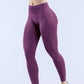 Logo Seamless Women's Solid Waist Yoga Pants Three-Section Waist Sexy Hip-Lifting Tight Sports Fitness Exercise Pants