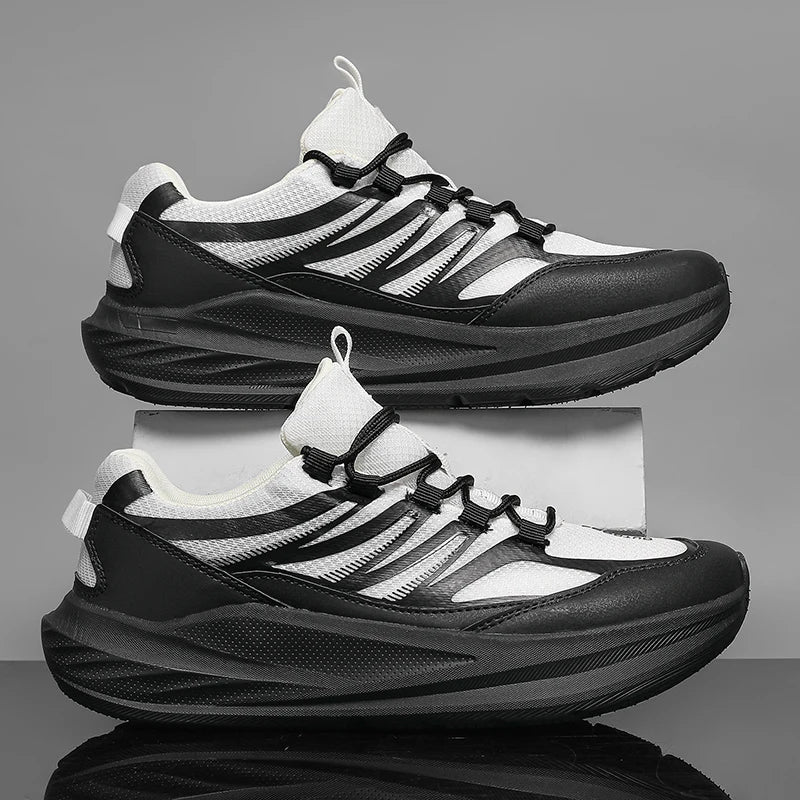 Extra Wide Feet Men Mesh Athletic Sneakers Lightweight Breathable Casual Trainers Shock Absorb Insole Outdoor Jogging Footwear