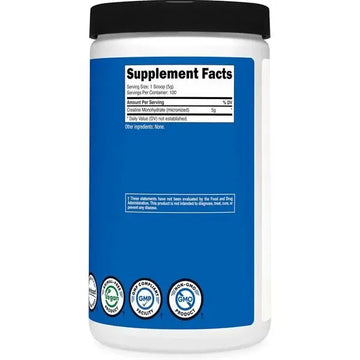 Creatine Monohydrate Micronized Powder 500G, 5000mg Per Serv (5g) - 100 Servings, 17.9 Oz
