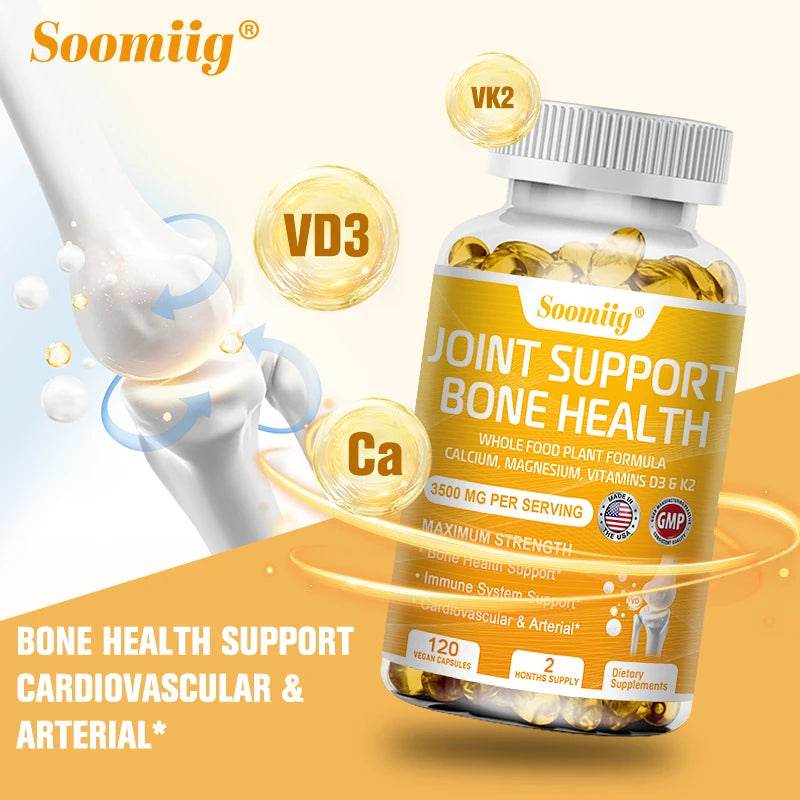 Calcium and Vitamin D3+K2 Supplementation Supports Cardiovascular, Bone and Joint, and Immune System Health for Men and Women