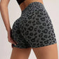 Sport Leopard Scrunch Butt Tummy Control Sports Biker Shorts Stretchy Shorts Women Boxer Shorts Summer