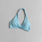 Women Halter Twist Front Open Back Sports Bra Removable Padded Push Up Yoga Top Soft Skin-friendly Fitness Pilates Crop Bra