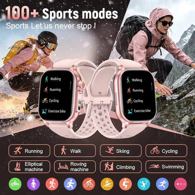 Hot 2026 Military 1400mAh Battery Smart Watch Women Men Outdoor Flashlight IP68 Waterproof Heart Rate BT Call Sports Bracelets