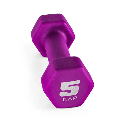 Neoprene Magenta 5lb Dumbbell Hand Weights Set for Women Home Gym Fitness Exercise