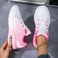 Women Gradient Air Cushion Running Sneakers Breathable Flying Weave Mesh Shock Absorbing Non Slip Lightweight Lace Up Sports Shoes For Gym Jogging Walking Daily Outdoor Casual Footwear 2026 New