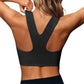 Women Seamless Sports Bra Buttery Soft Square Neck Padded Longline Yoga Crop Top Compressive Fitness Activewear Gym Workout Athletic Bralette Push Up Running Shirt Tank Top