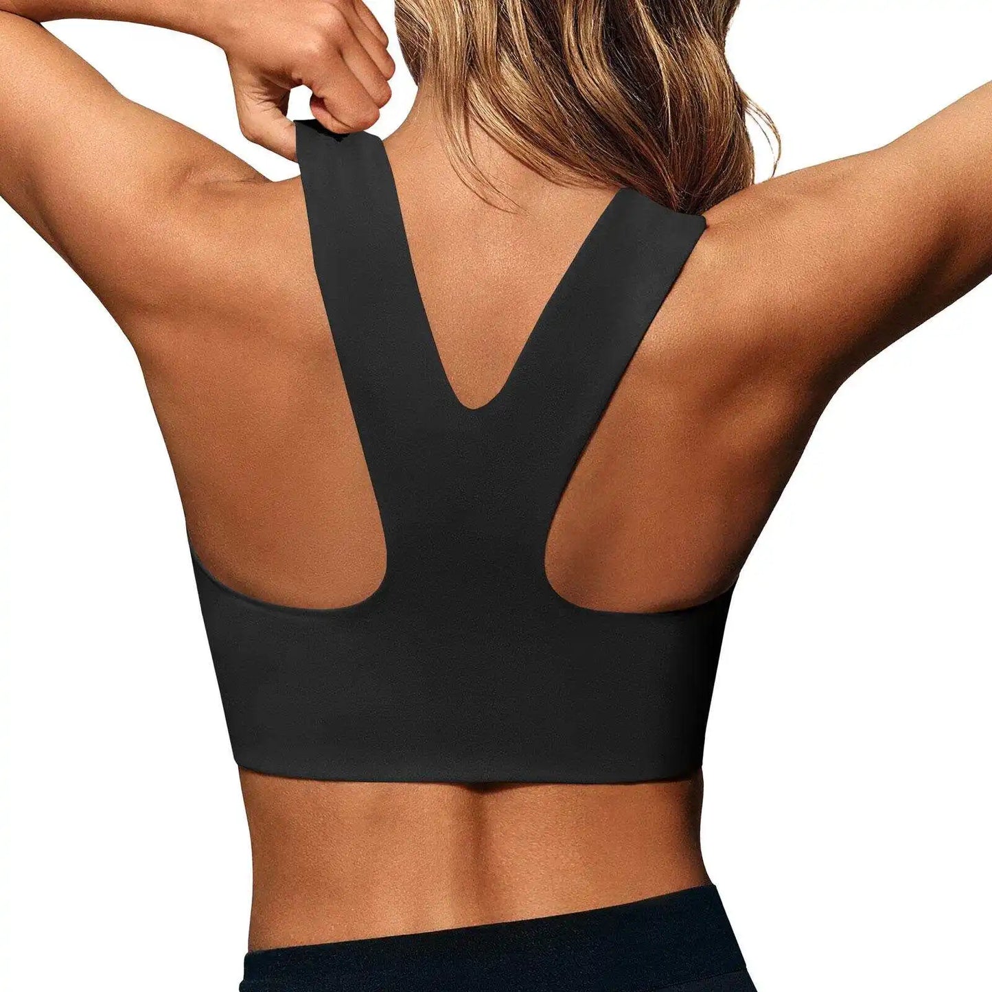 Women Seamless Sports Bra Buttery Soft Square Neck Padded Longline Yoga Crop Top Compressive Fitness Activewear Gym Workout Athletic Bralette Push Up Running Shirt Tank Top