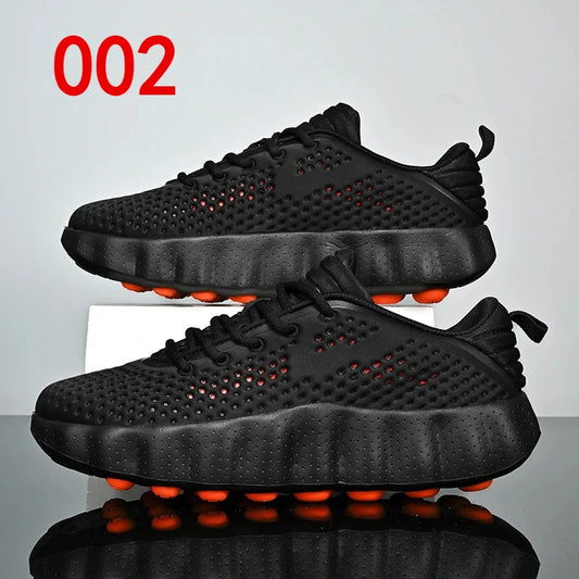 002 Comfortable Running Shoes Breathable Thick Sole Non-slip Casual Sports Shoes Cushioning Outdoor Walking Sneakers For Woman