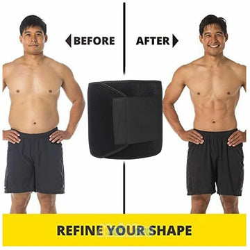 Black Men Waist Trimmer Belt Fat Burner Weight Loss Sweats Slim Wrap Body Shaper Waist Support