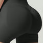 Women's Seamless Butt Lifting Sports Shorts, Suitable For Gym Workout, Cycling, Running, Black Tight Pants, Summer