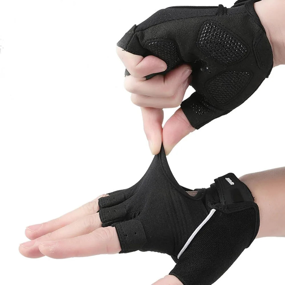 Fingerless Workout Gym Gloves for Women and Men Non Slip Palm Grip Enhanced Breathable Weight Lifting Gloves Perfect for Training Cycling Fitness Exercise Bodybuilding Strength Workouts with Wrist Support and Comfortable