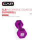 Neoprene Magenta 5lb Dumbbell Hand Weights Set for Women Home Gym Fitness Exercise