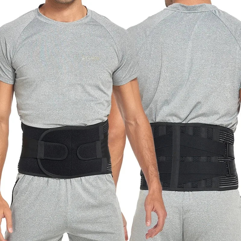 Lower Back Support Brace Lumbar Waist Belt Sports Trimmer Belt for Men Women Fitness Body Building